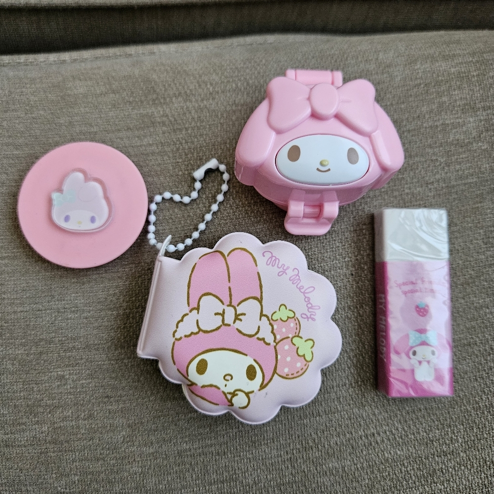 Sanrio My Melody Lot Notebook Keychain Bottle Lid Eraser Pop Socket